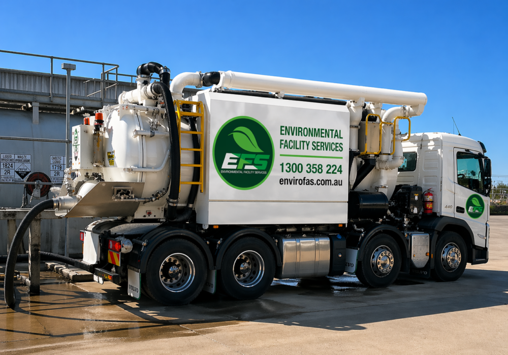 dangerous goods vacuuming services truck Melbourne, servicing Victoria & NSW